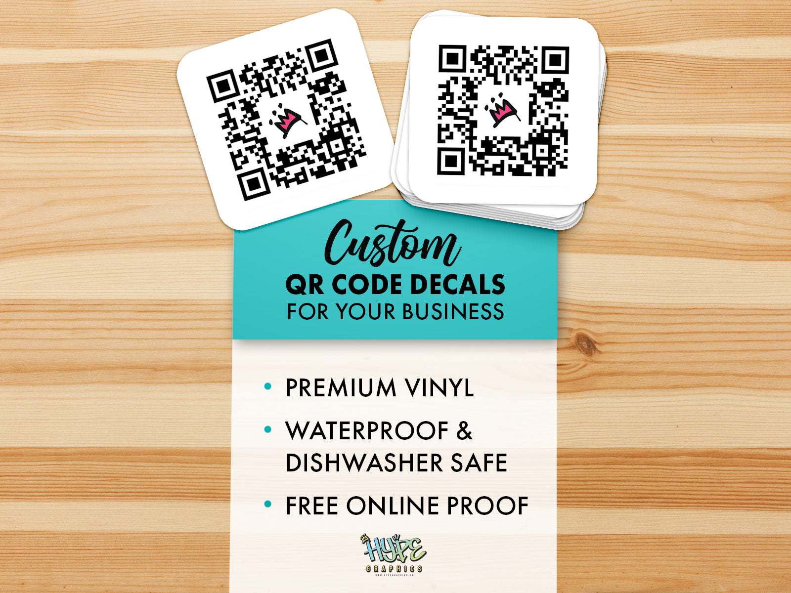 Bulk Custom QR Code Stickers: Waterproof UV Resistant Vinyl Decals ...